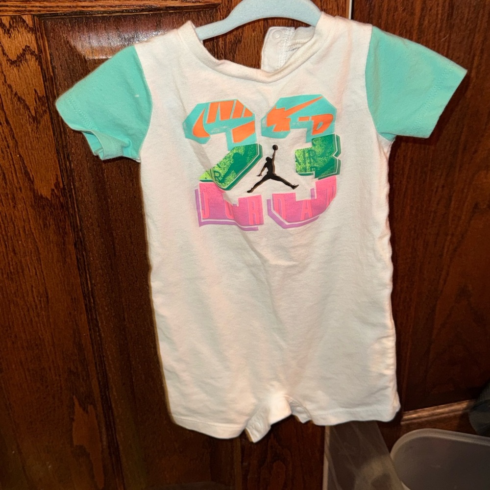 Nike Jordan Baby Summer Romper with Colorful Graphic